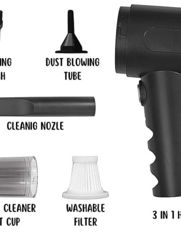 3 in 1 Mopping Vacuum Blower with Mini Dust Buster USB Portable Vacuum Cleaner Dry and Wet