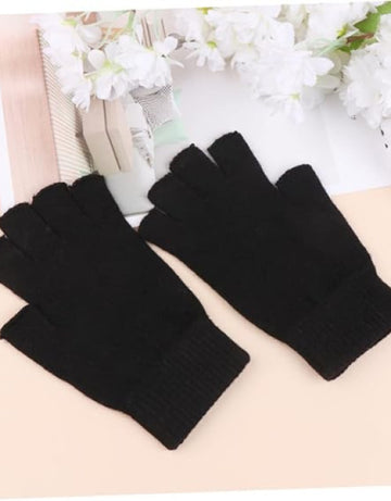Half-finger Gloves Wool Winter Gloves