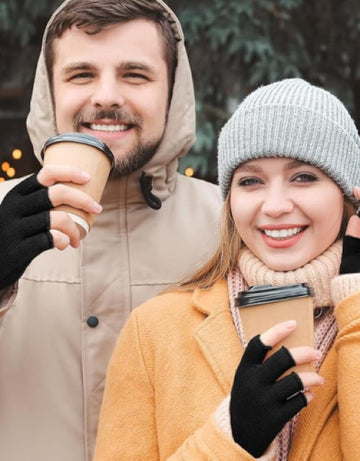 Half Finger warm Woolen Winter hand gloves