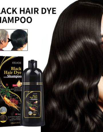 Herbal 3 in 1 Hair Dye Instant Black Hair Shampoo for Women & Men