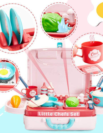 Kitchen Set for Girls with Cooking Utensils Combo Items