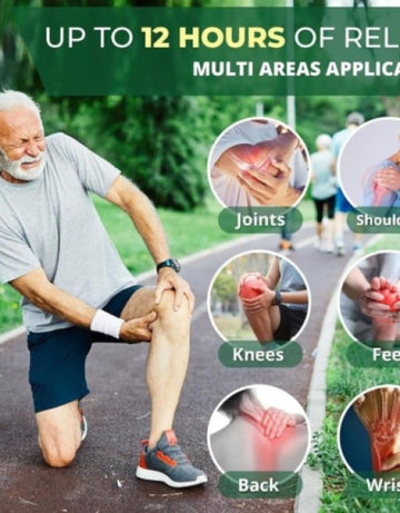 Knee Pain Relief Patches, Herbal Pain Relief Patches, Long-Lasting & Effective, Safe and Harmless
