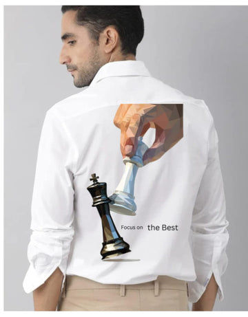 Men Regular Fit Chess Printed Casual Shirt