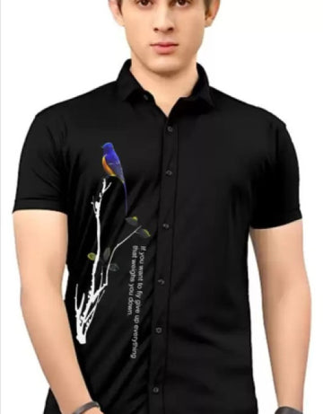 Men Regular, Super Slim Fit Printed Cut Away Collar Casual Shirt