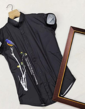 Men Regular, Super Slim Fit Printed Cut Away Collar Casual Shirt