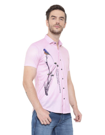 Men Regular, Super Slim Fit Printed Cut Away Collar Casual Shirt