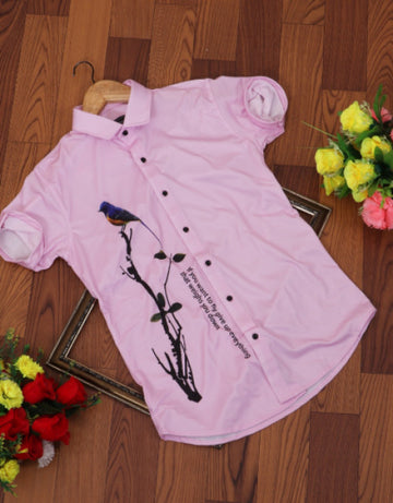 Men Regular, Super Slim Fit Printed Cut Away Collar Casual Shirt