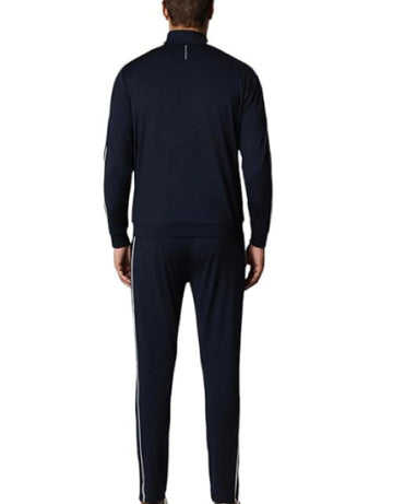 Men Slim Fit Zip-Front Track Jacket & Track Pants Set ( Pack Of 2 )