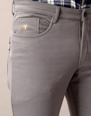 Men's Casual Cotton Slim Fit Chinos Pant - Grey (SIZE- 30,32,34,36)