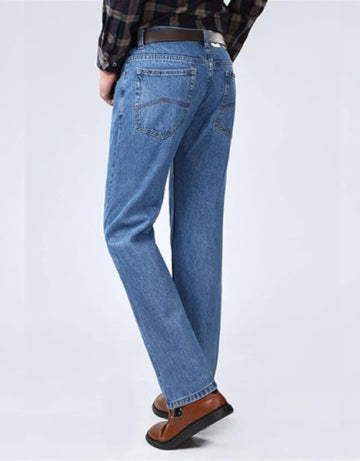Men's Jeans Cotton Classic Jeans Autumn Casual Denim Trousers