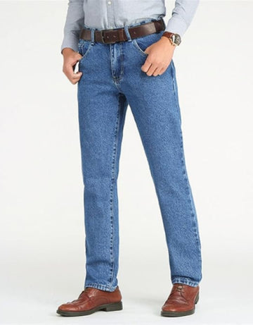 Men's Jeans Cotton Classic Jeans Autumn Casual Denim Trousers