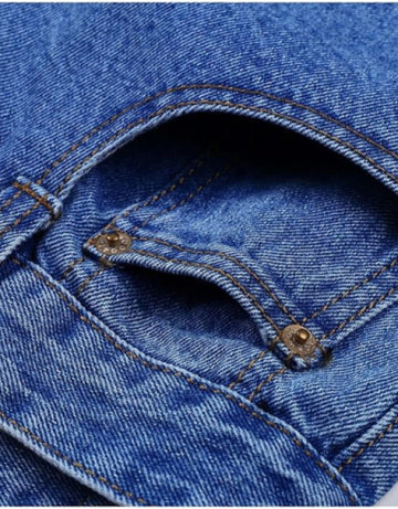 Men's Jeans Cotton Classic Jeans Autumn Casual Denim Trousers