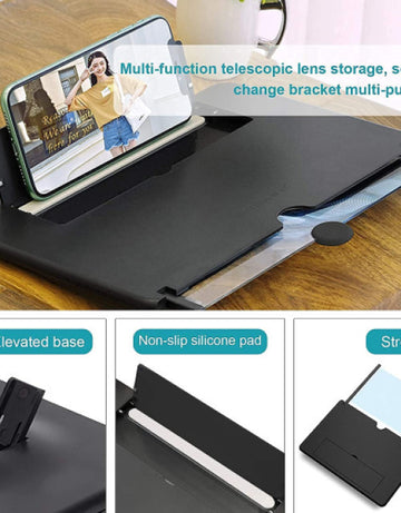 Morison Mobile Phone Video Screen Magnifier, HD Display, Foldable, Portable Phone Screen Amplifier for Watching Movies