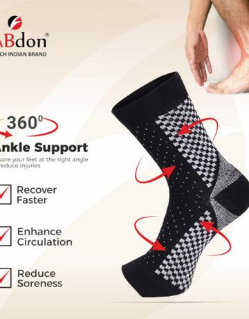 Neuropathy Socks for Women and Men for Relief Swollen Feet and Ankles ( Pack Of 2  )
