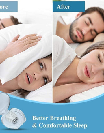 Silicone Magnetic Unisex Anti Snoring Nose Clip Sleeping Apnea Guard Night Device