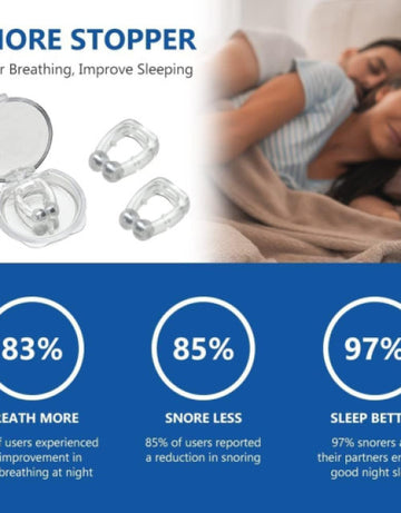 Silicone Magnetic Unisex Anti Snoring Nose Clip Sleeping Apnea Guard Night Device