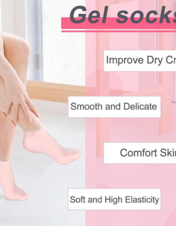 Silicone Moisturizing Socks for Dry Cracked Feet Women