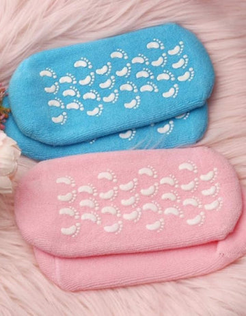 Silicone Moisturizing Socks for dry Skin Women's Spa Pedicure Socks ( Pack Of 1 )