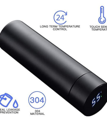 Temperature Water Bottle | Smart Vacuum Insulated Thermos Water Bottle | Water Bottle with LED Temperature Display