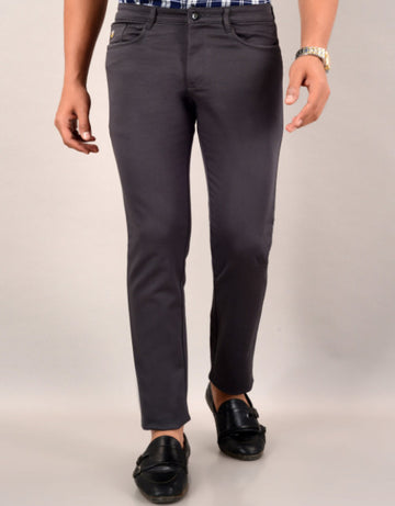 Men's Casual Cotton Slim Fit Chinos Pant - Grey (SIZE- 30,32,34,36)