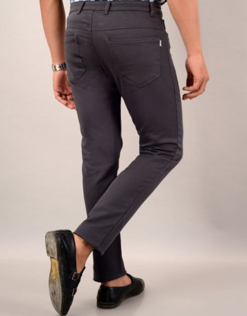 Men's Casual Cotton Slim Fit Chinos Pant - Grey (SIZE- 30,32,34,36)