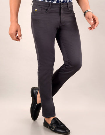 Men's Casual Cotton Slim Fit Chinos Pant - Grey (SIZE- 30,32,34,36)