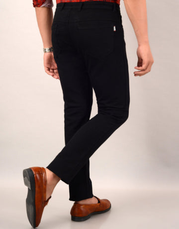 Men's Casual Cotton Slim Fit Chinos Pant - Black (SIZE- 30,32,34,36)