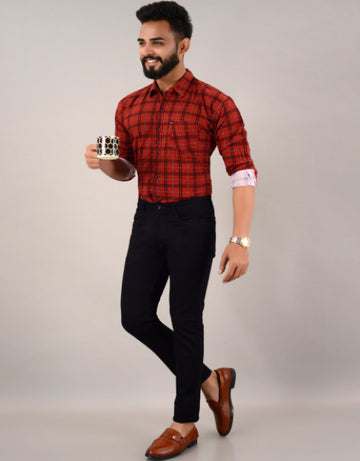 Men's Casual Cotton Slim Fit Chinos Pant - Black (SIZE- 30,32,34,36)