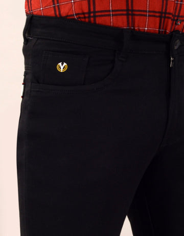 Men's Casual Cotton Slim Fit Chinos Pant - Black (SIZE- 30,32,34,36)