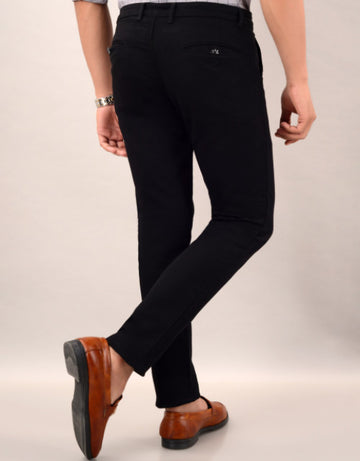 Men's Slim Fit Casual Trouser- Black (SIZE- 30,32,34,36)