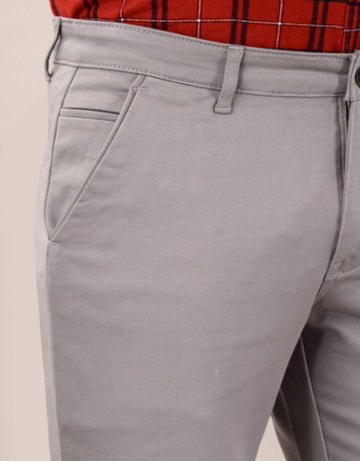 Men's Slim Fit Casual Trouser- Light Grey (SIZE- 30,32,34,36)