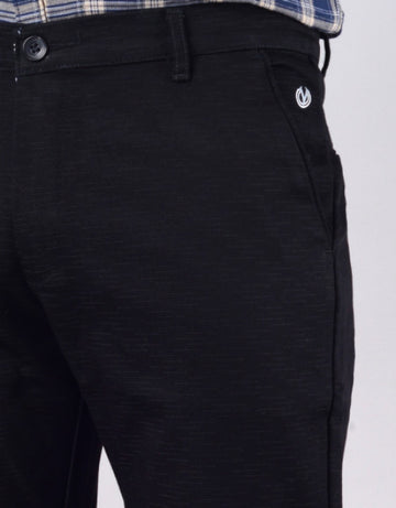 Men's Slim Fit Cotton Stretchable Trousers - Black (30,32,34,36,38,40,42)
