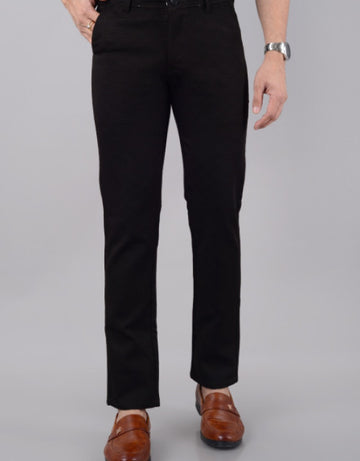 Men's Slim Fit Cotton Stretchable Trousers - Brown (SIZE- 30,32,34,36,38,40,42)