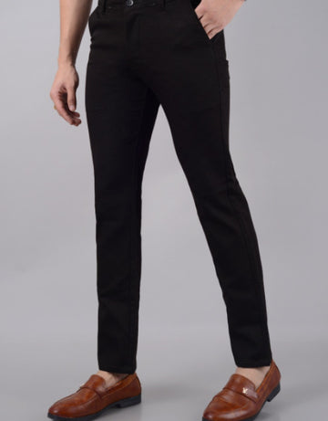 Men's Slim Fit Cotton Stretchable Trousers - Brown (SIZE- 30,32,34,36,38,40,42)