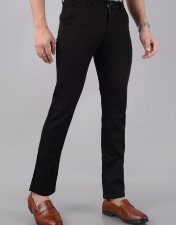 Men's Slim Fit Cotton Stretchable Trousers - Brown (SIZE- 30,32,34,36,38,40,42)