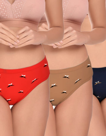 Women Bikini Cotton Multicolor Panty