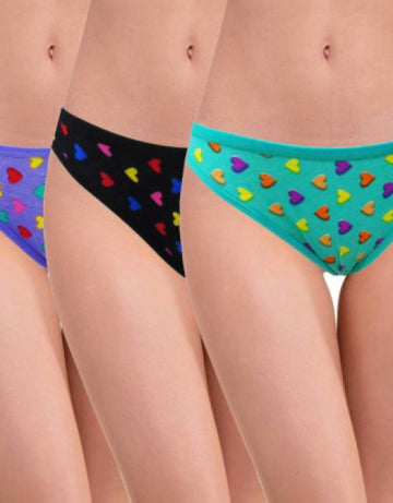 Women Cotton Silk Hipster Multicolor Panties Combo -100% Cotton