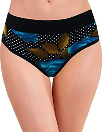 Women's Cotton Broad Elastic Cotton Panty (Multicolored)