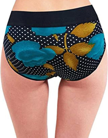 Women's Cotton Broad Elastic Cotton Panty (Multicolored)