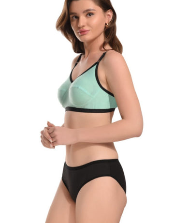 Women's Girls Seamless Non Padded Bra Multicolor ( Pack of 3 )