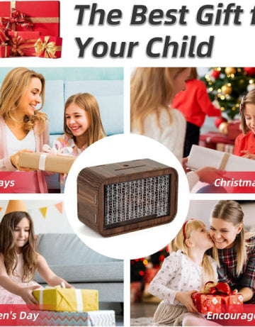Wooden Money Piggy Bank, Money Saving Box, Gullak Rs.10000 Goal Tracker