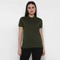 Ketex Bottle Green Cotton Blend Polo Neck Tshirt