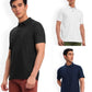 Poly Cotton Solid Half Sleeves Mens Polo T-shirt (Pack of 3)