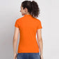 Ketex Orange Cotton Blend Polo Neck Tshirt