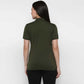 Ketex Bottle Green Cotton Blend Polo Neck Tshirt